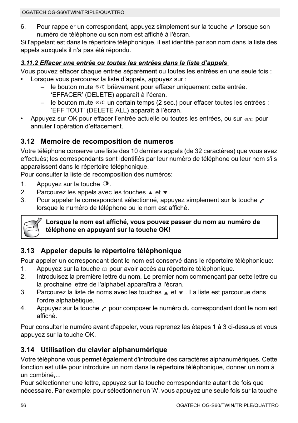 Topcom OGATECH OG-S60 User Manual | Page 56 / 144