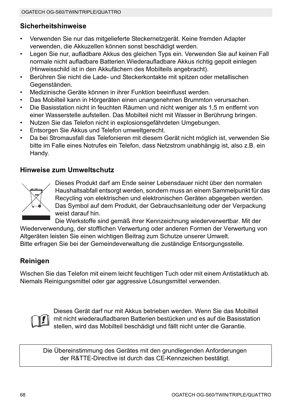 Topcom OGATECH OG-S60 User Manual | Page 68 / 144