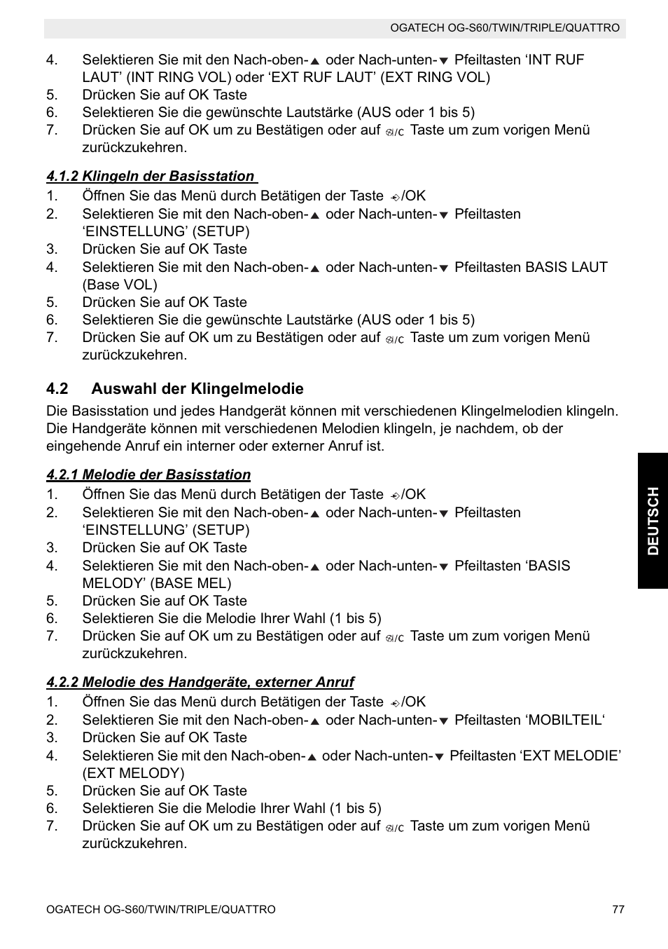 Topcom OGATECH OG-S60 User Manual | Page 77 / 144