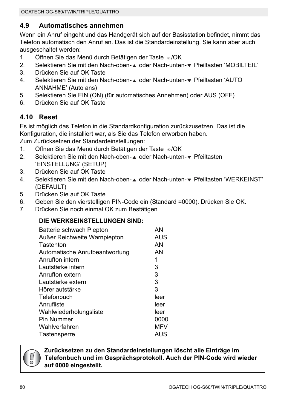 Topcom OGATECH OG-S60 User Manual | Page 80 / 144