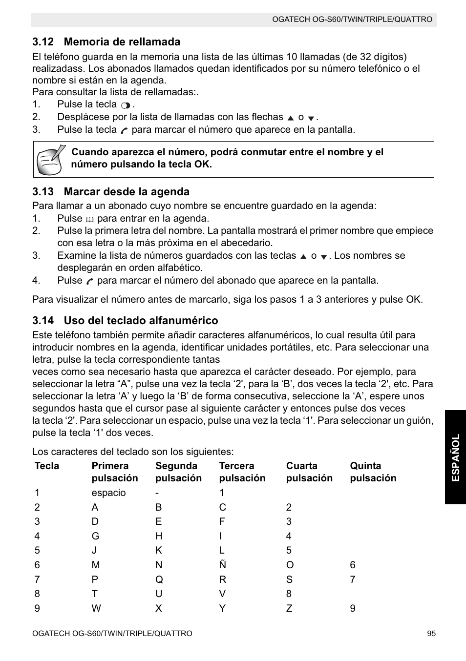 Topcom OGATECH OG-S60 User Manual | Page 95 / 144