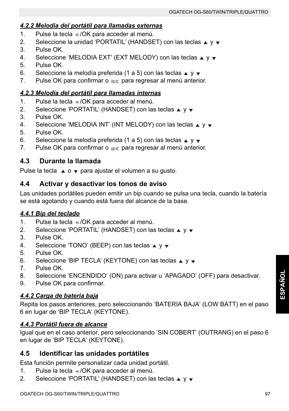 Topcom OGATECH OG-S60 User Manual | Page 97 / 144