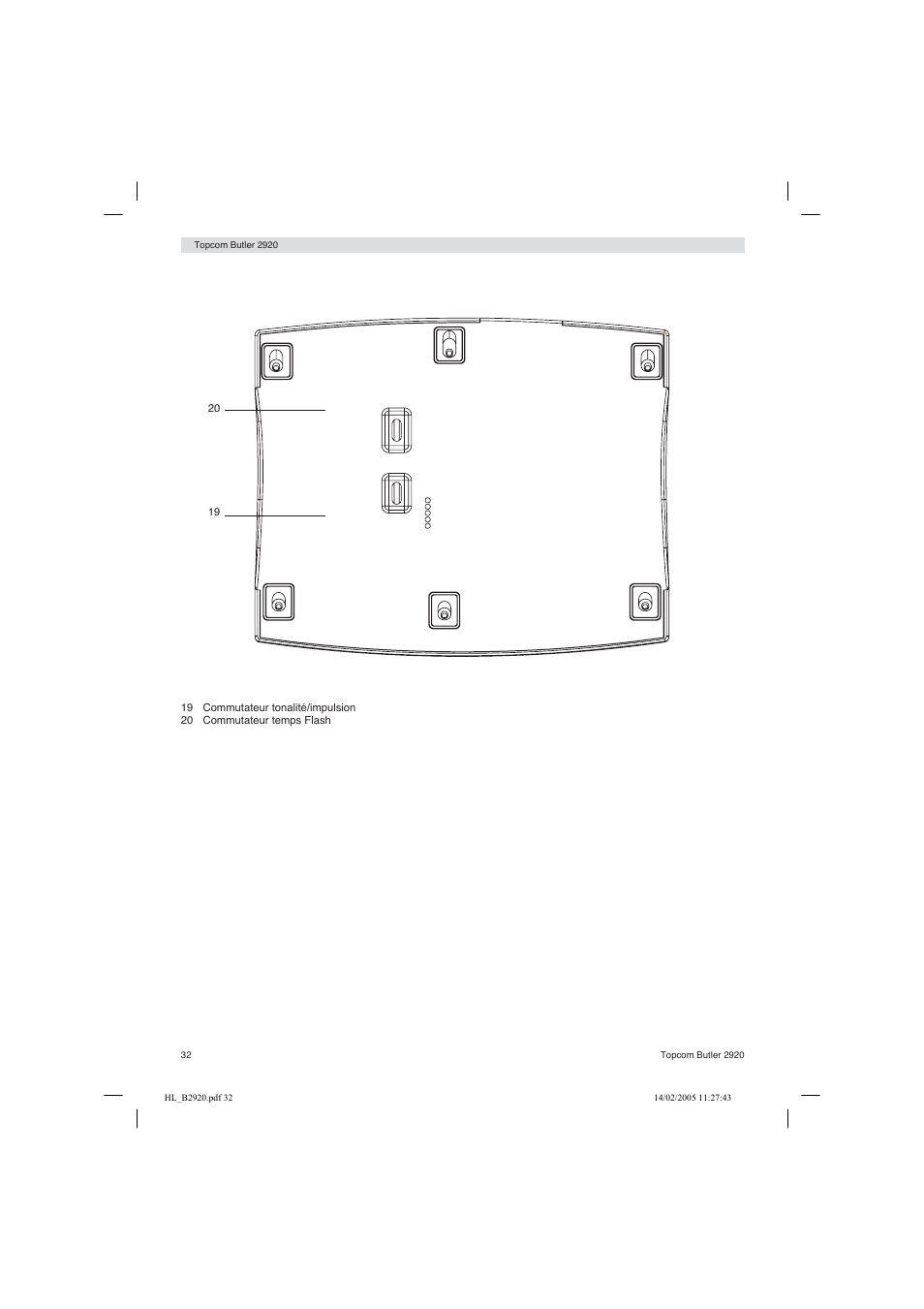 Topcom BUTLER 2920 User Manual | Page 32 / 68