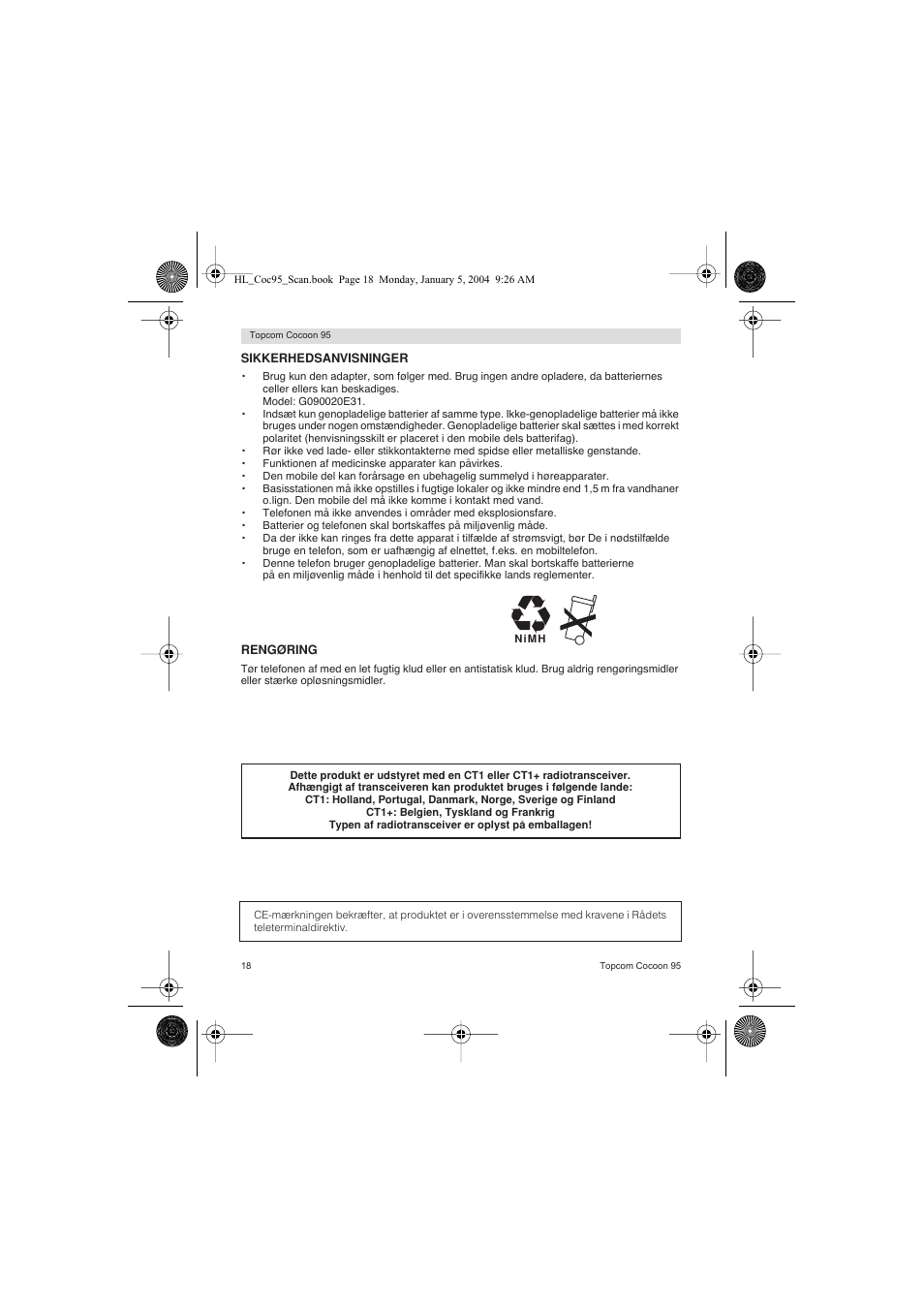 Topcom COCOON 95 DUO User Manual | Page 18 / 72