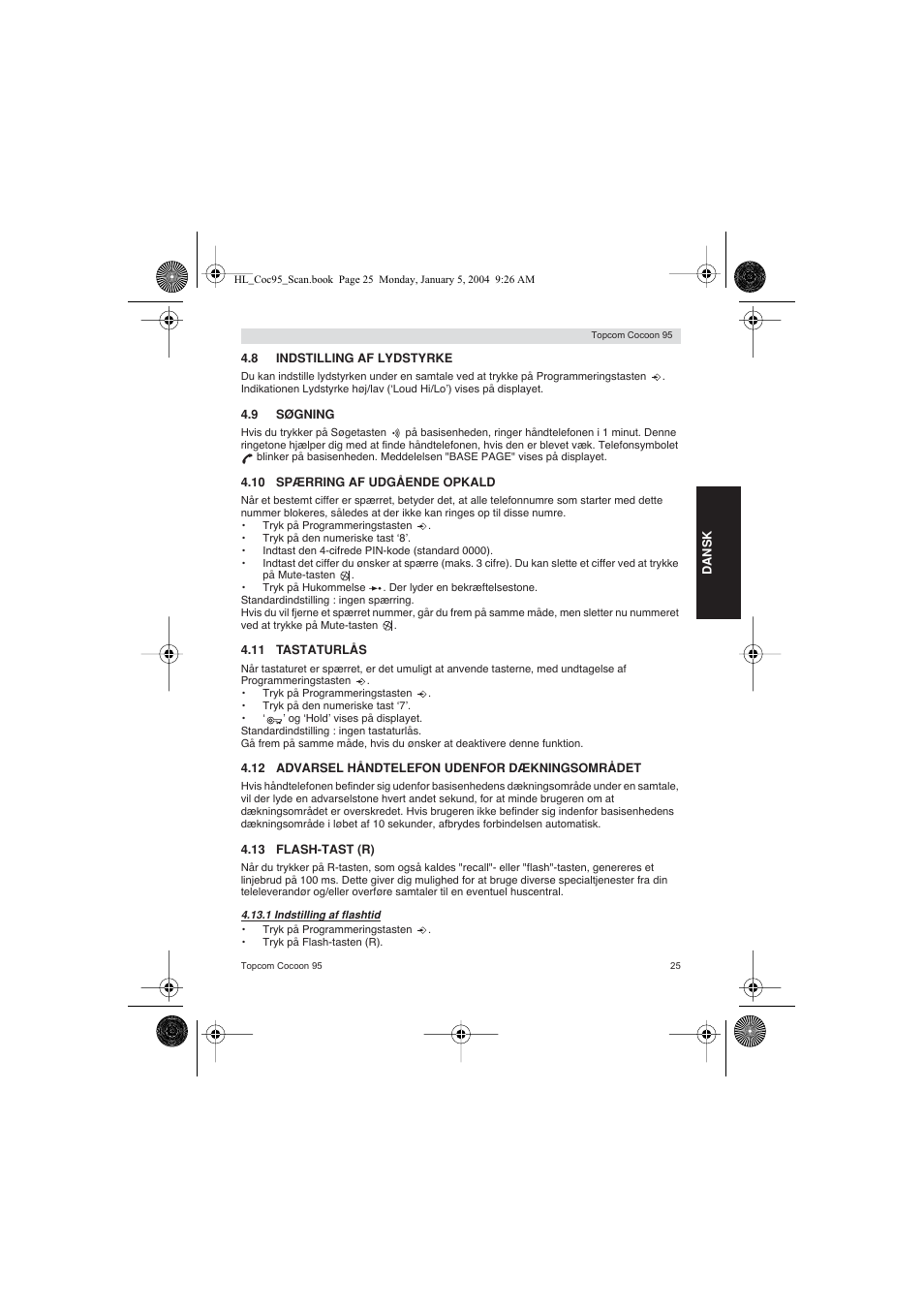 Topcom COCOON 95 DUO User Manual | Page 25 / 72