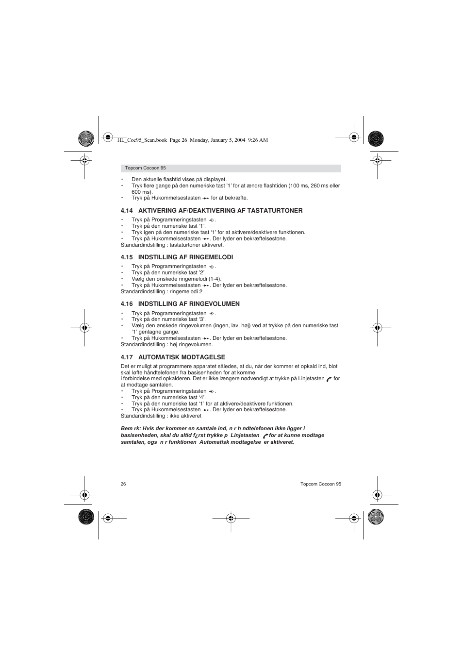 Topcom COCOON 95 DUO User Manual | Page 26 / 72