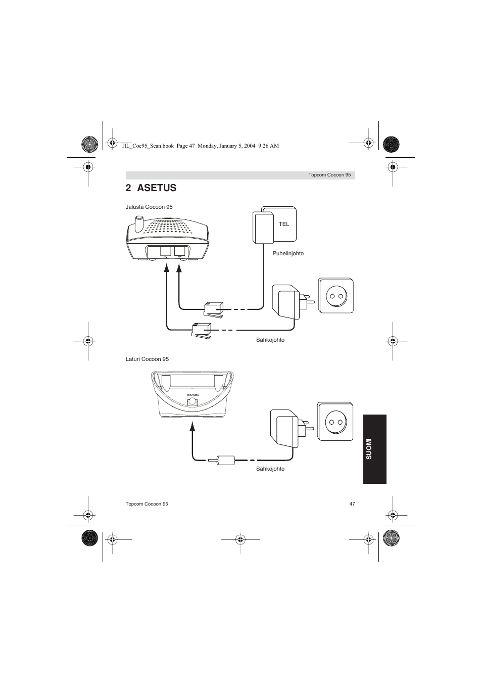 2 asetus | Topcom COCOON 95 DUO User Manual | Page 47 / 72