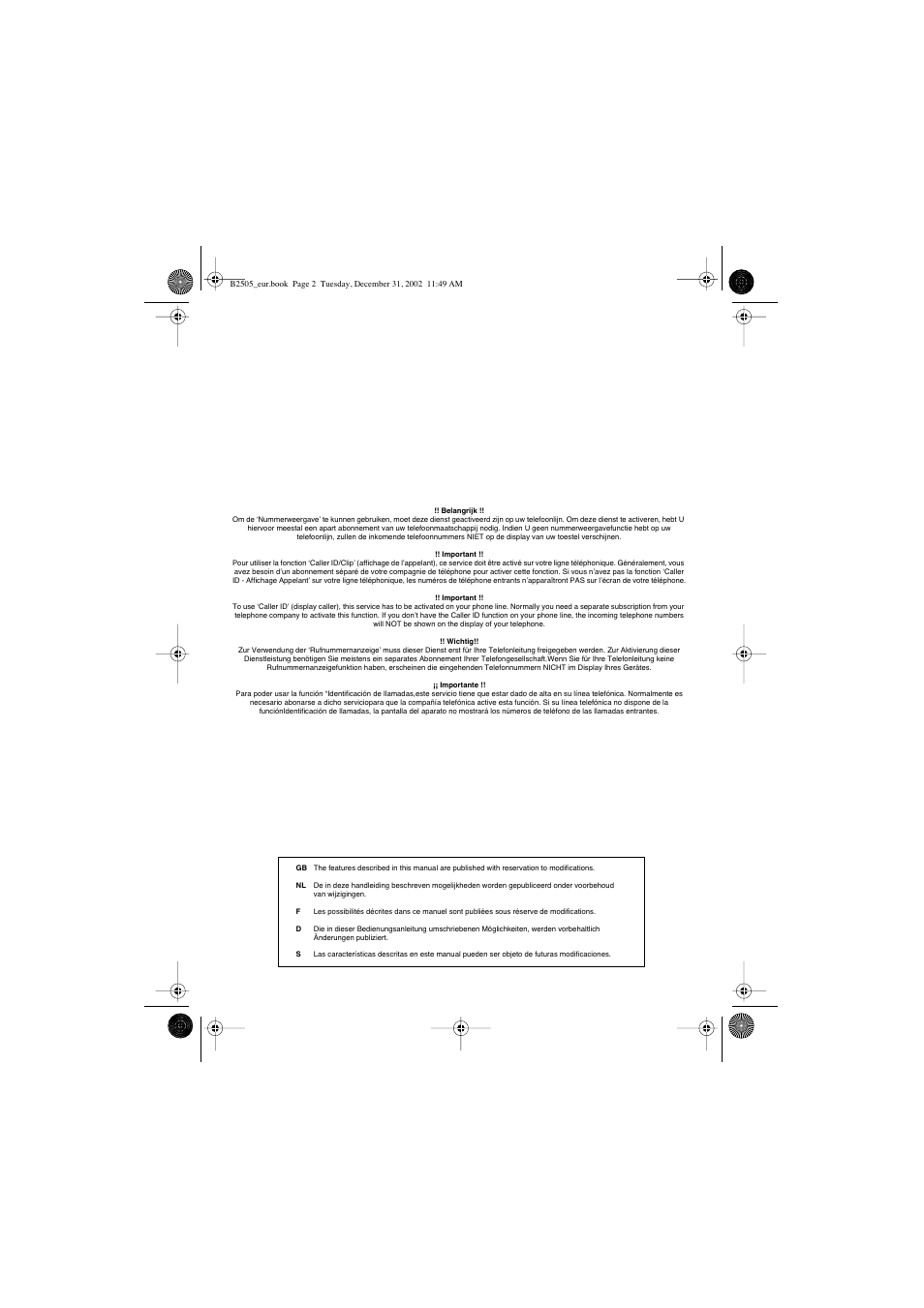 Topcom Butler 2510 User Manual | Page 2 / 96