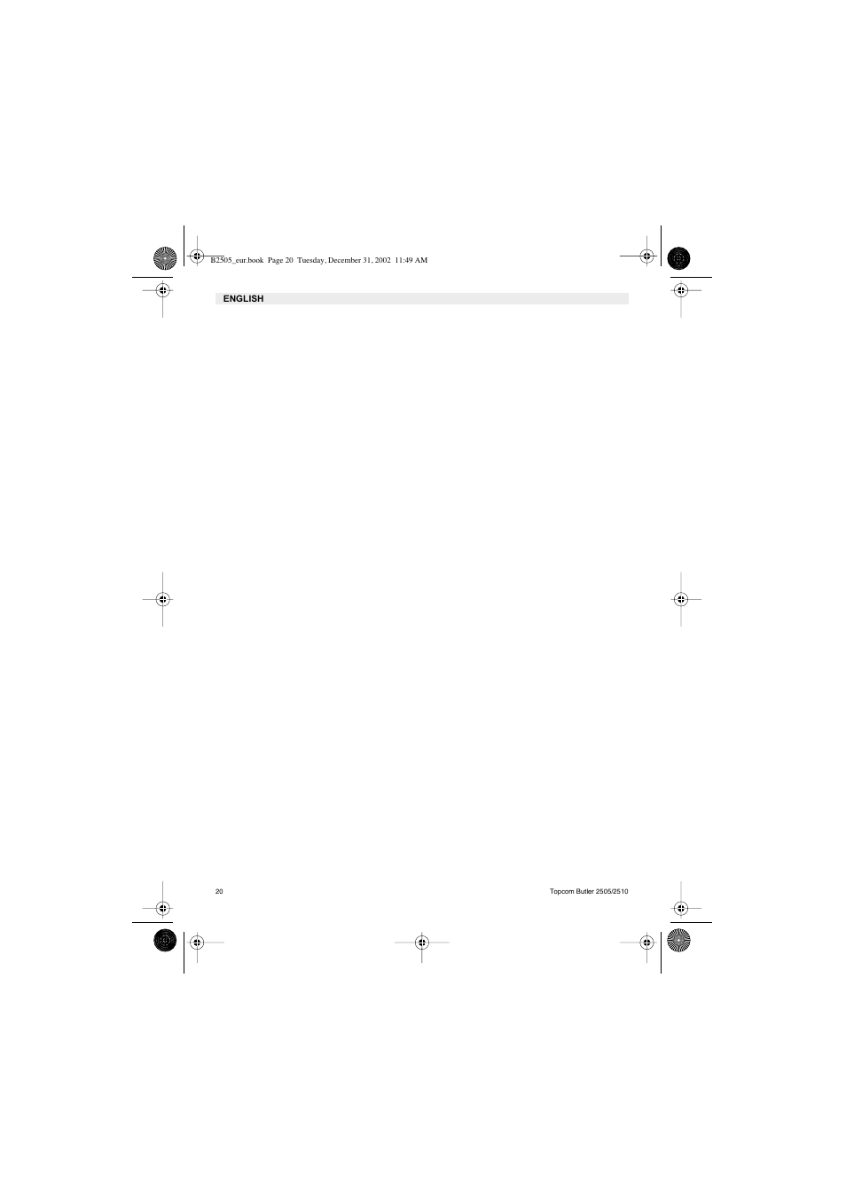 Topcom Butler 2510 User Manual | Page 20 / 96