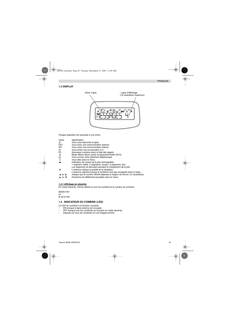 Topcom Butler 2510 User Manual | Page 43 / 96