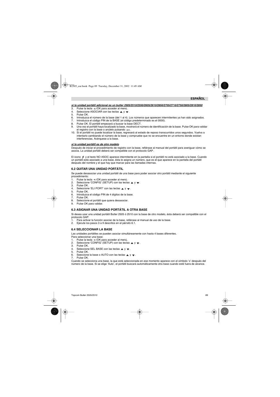 Topcom Butler 2510 User Manual | Page 89 / 96
