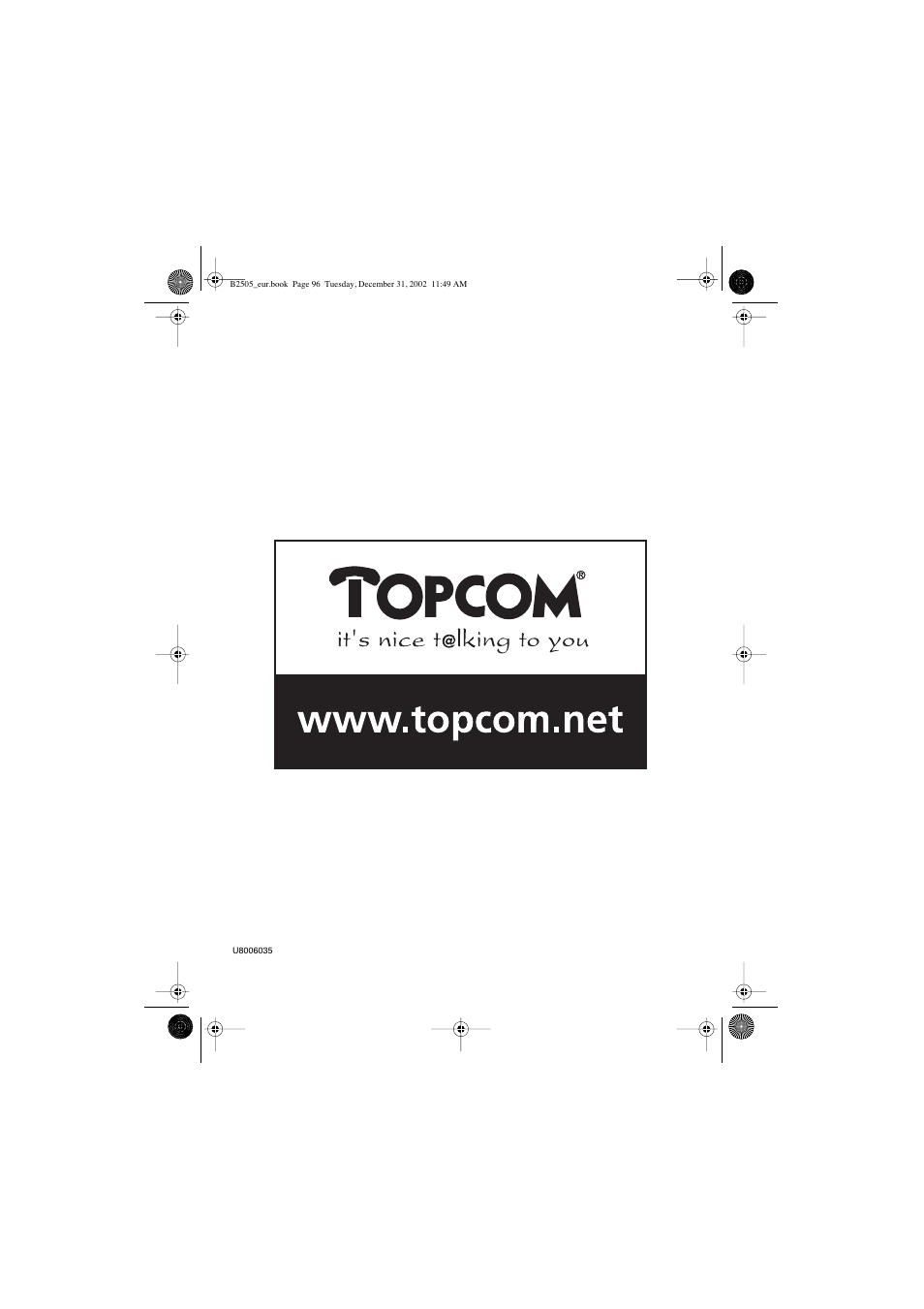Topcom Butler 2510 User Manual | Page 96 / 96