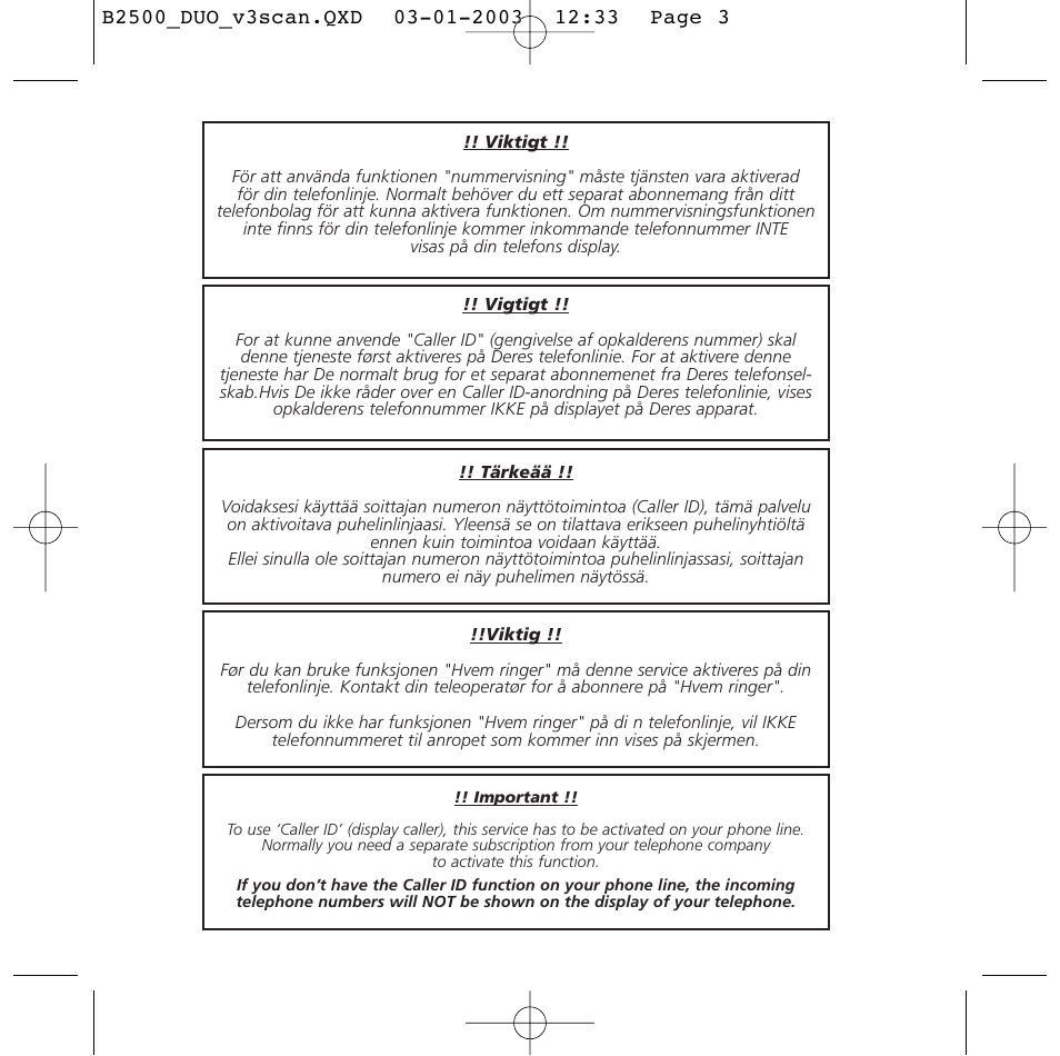 Topcom BUTLER 2500 Duo User Manual | Page 3 / 84
