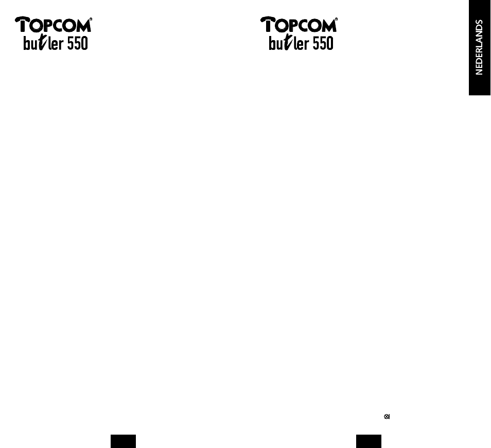 Topcom BUTLER 550 User Manual | Page 11 / 43