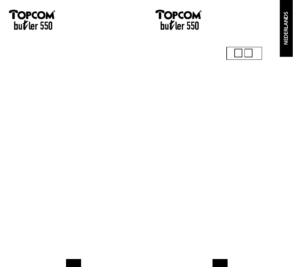Topcom BUTLER 550 User Manual | Page 3 / 43