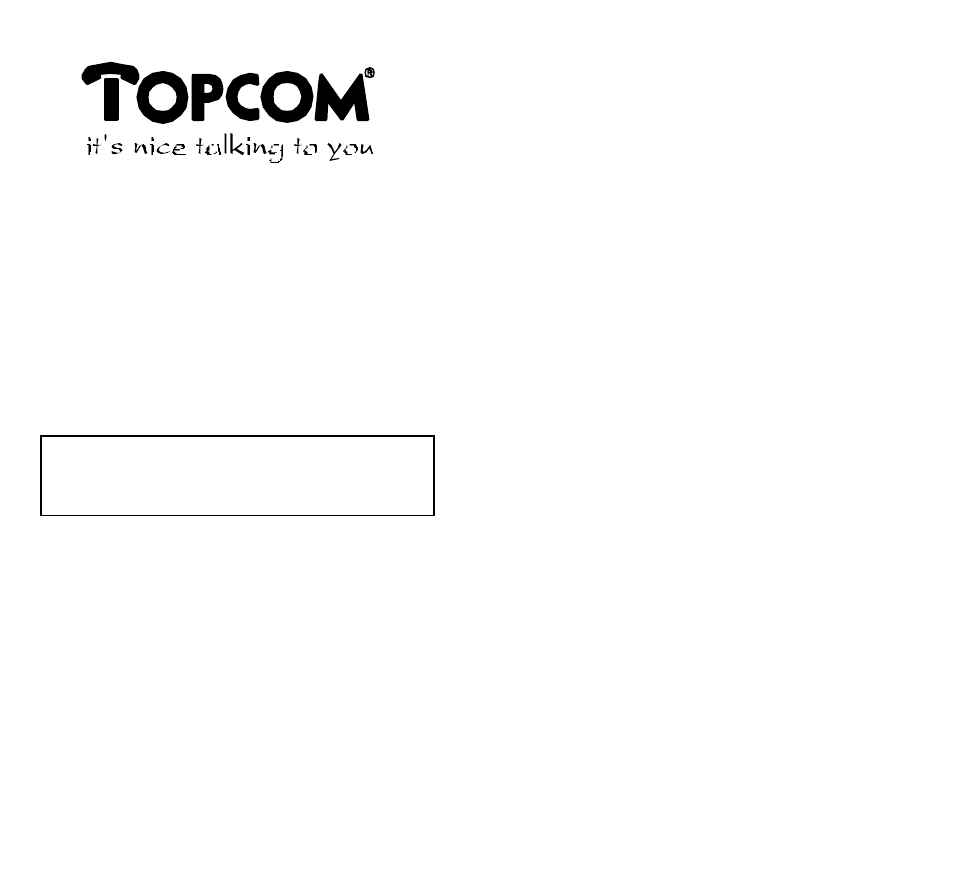 Topcom BUTLER 550 User Manual | Page 43 / 43