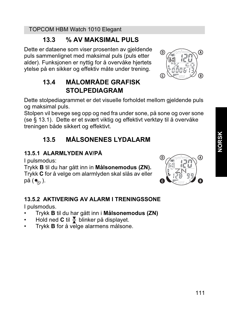 Topcom HBM Watch 1010 Elelgant User Manual | Page 111 / 132