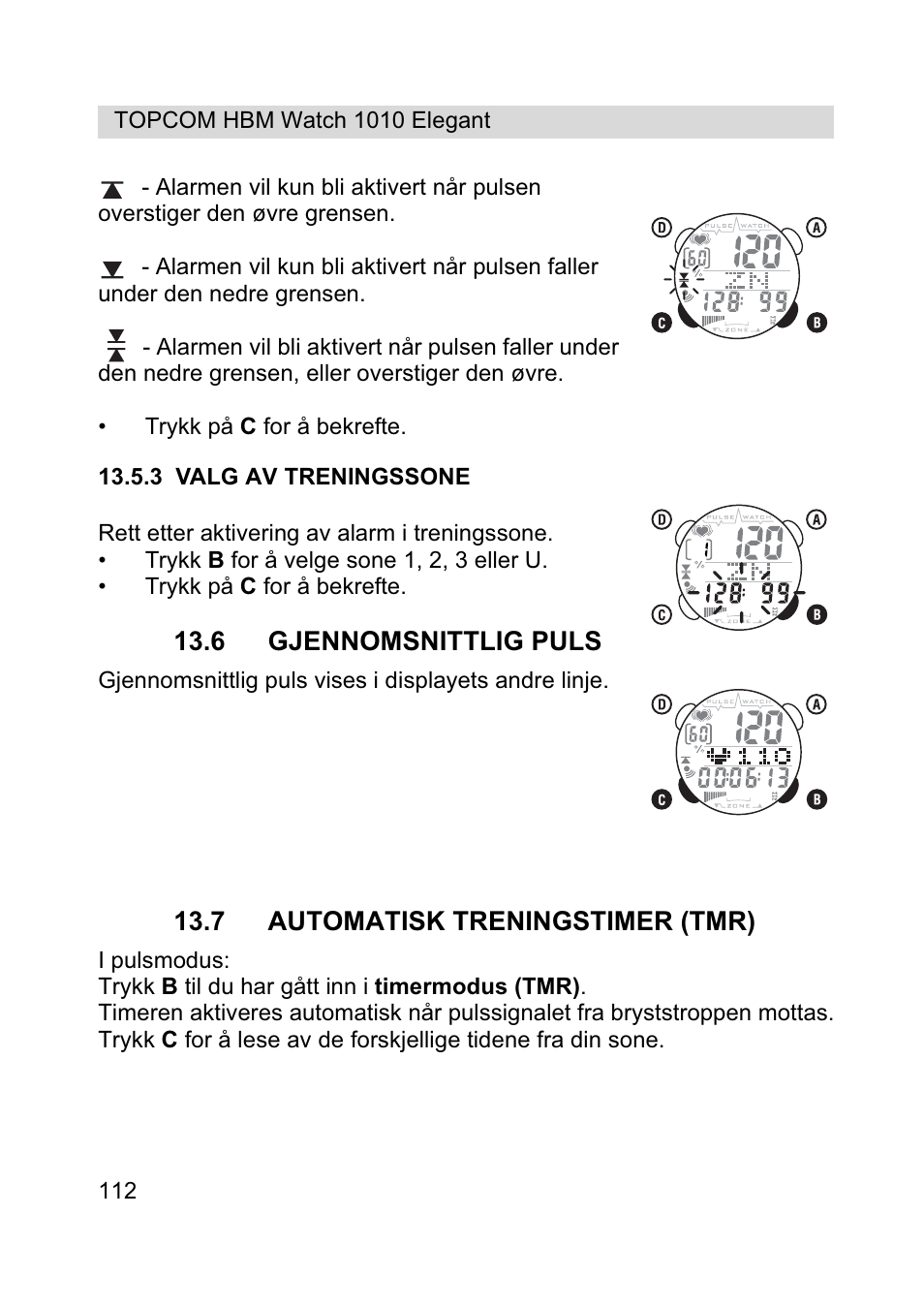 Topcom HBM Watch 1010 Elelgant User Manual | Page 112 / 132