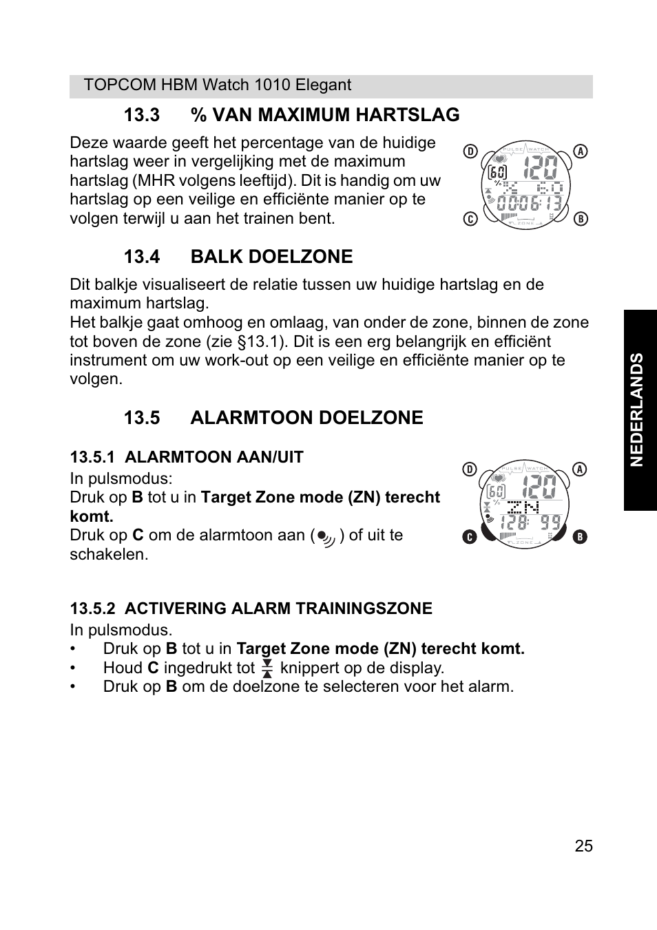 Topcom HBM Watch 1010 Elelgant User Manual | Page 25 / 132