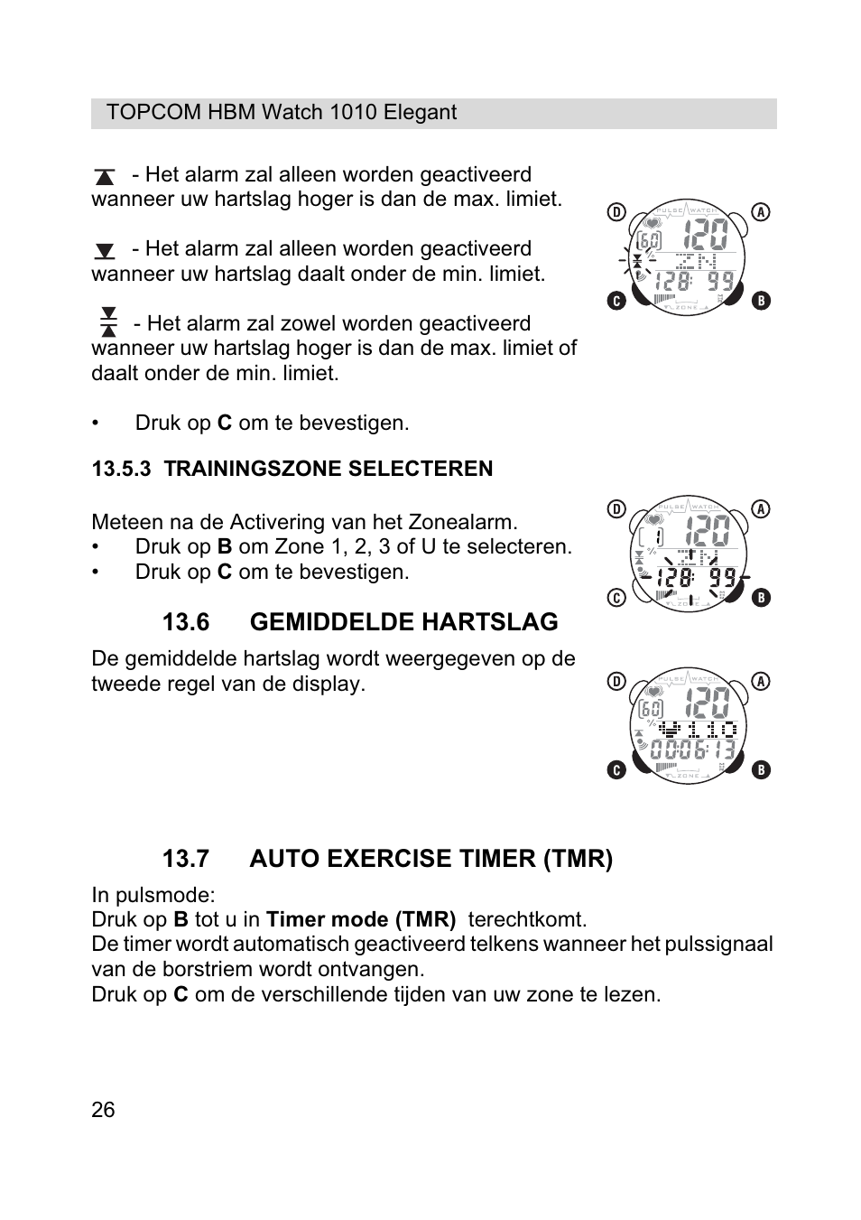 Topcom HBM Watch 1010 Elelgant User Manual | Page 26 / 132