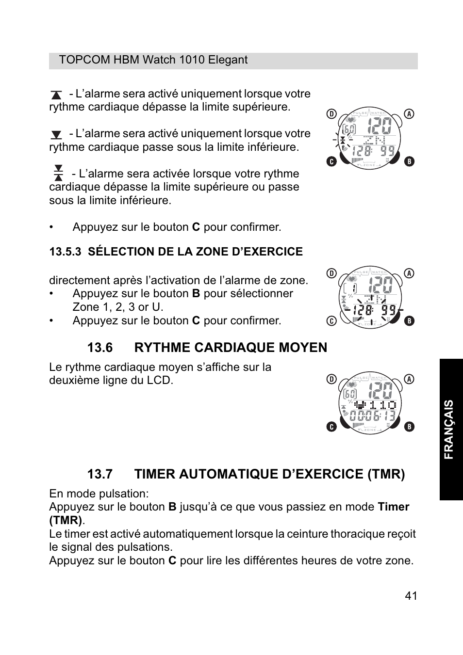 Topcom HBM Watch 1010 Elelgant User Manual | Page 41 / 132