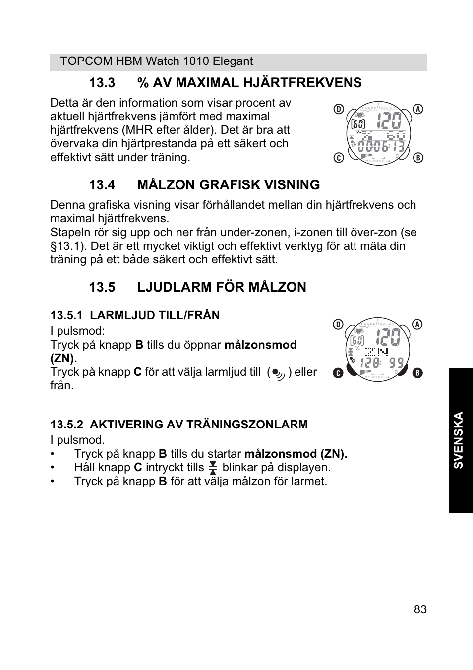 Topcom HBM Watch 1010 Elelgant User Manual | Page 83 / 132