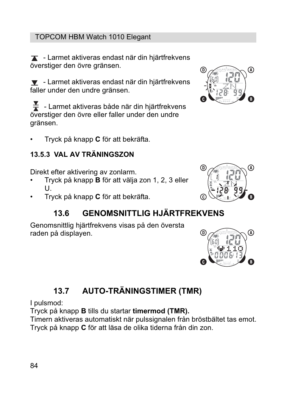 Topcom HBM Watch 1010 Elelgant User Manual | Page 84 / 132