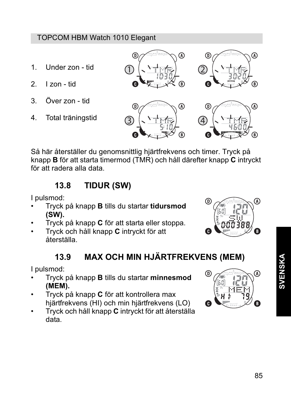 Topcom HBM Watch 1010 Elelgant User Manual | Page 85 / 132