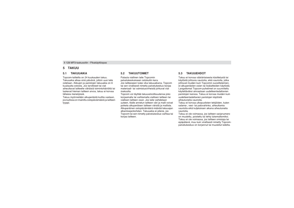 Topcom II 128 User Manual | Page 28 / 32