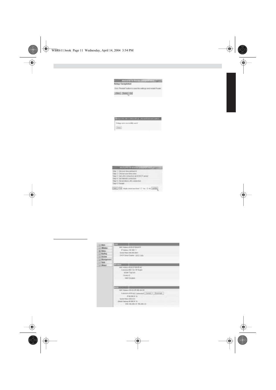 Connection status | Topcom WBR 611 User Manual | Page 11 / 104