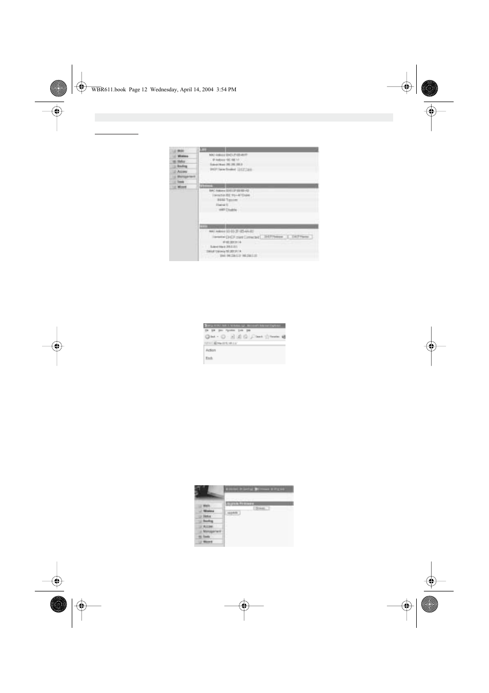 Router advanced settings, Firmware update | Topcom WBR 611 User Manual | Page 12 / 104