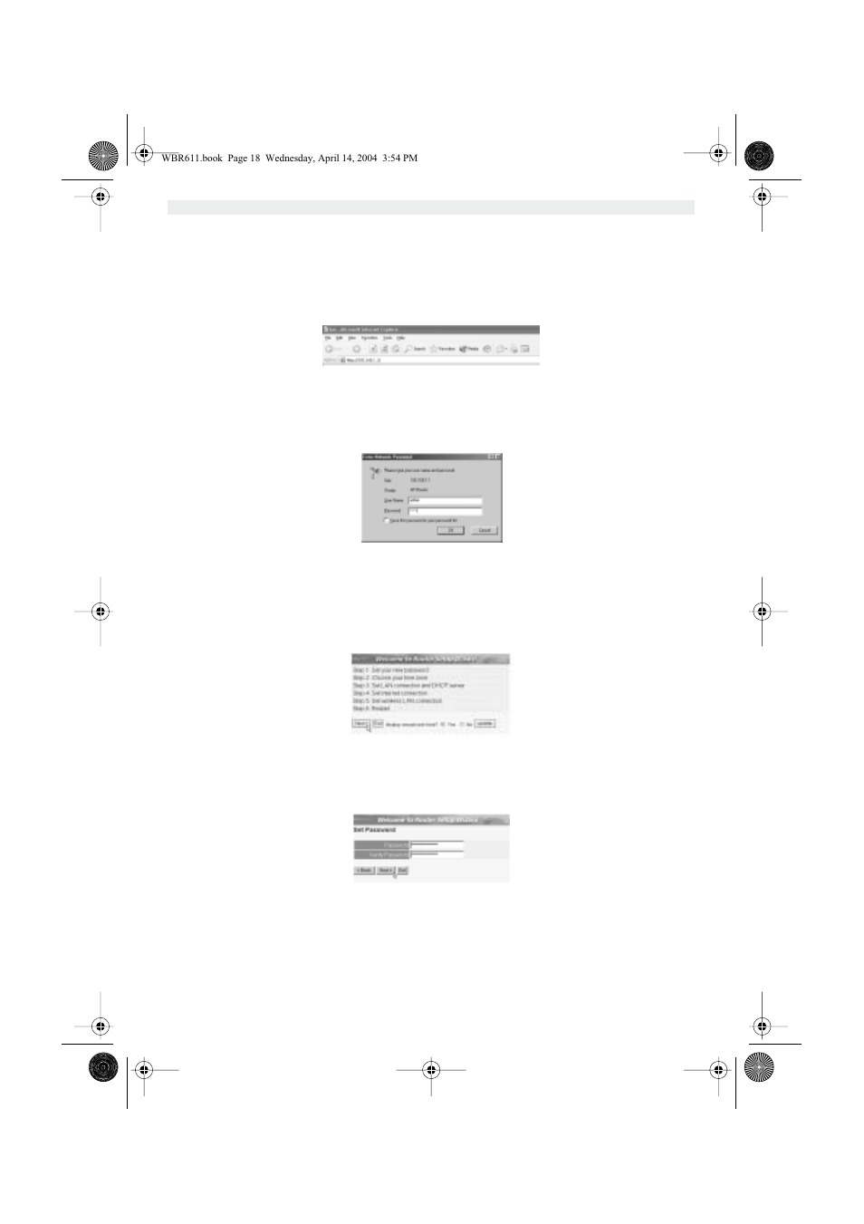 Setup van de broadband router | Topcom WBR 611 User Manual | Page 18 / 104