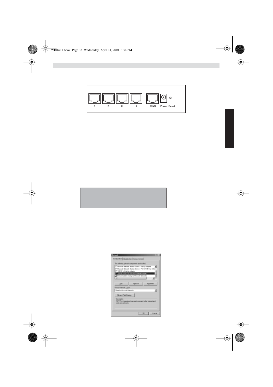 Das anschlussfeld | Topcom WBR 611 User Manual | Page 35 / 104