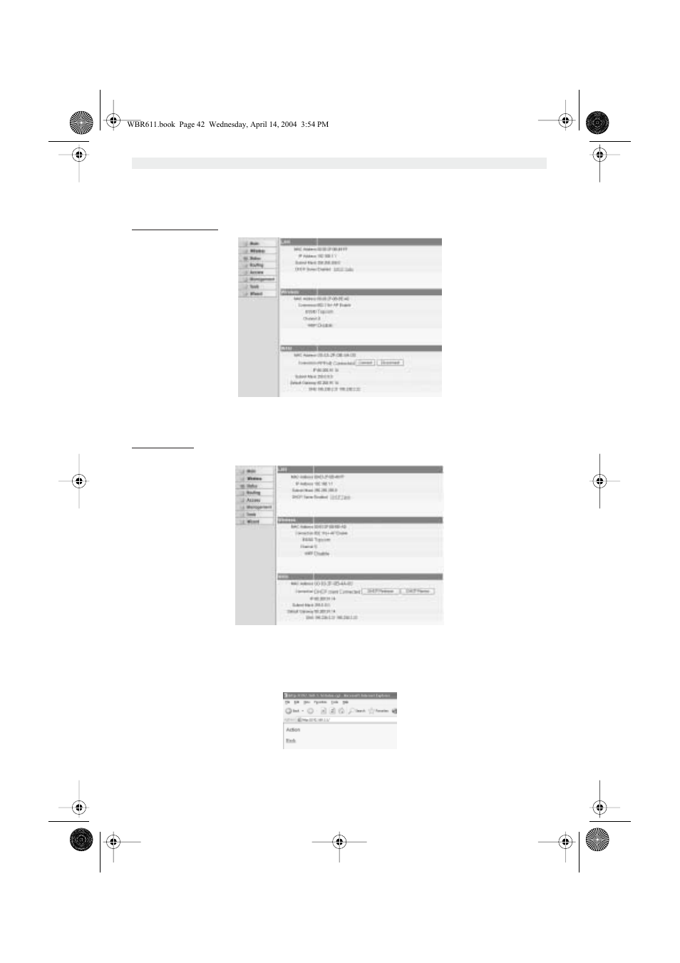 Verbindungszustand | Topcom WBR 611 User Manual | Page 42 / 104