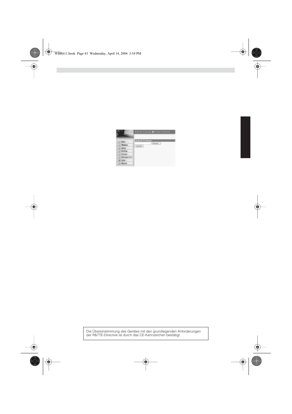 Angepasste router-einstellungen, Update der firmware, Topcom garantie | Topcom WBR 611 User Manual | Page 43 / 104