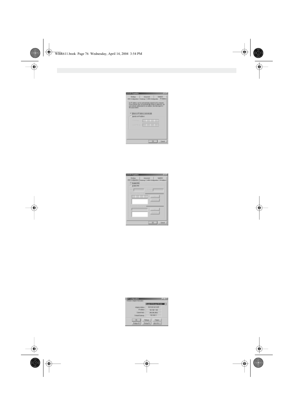 Tietokoneen ip-asetusten tarkistus | Topcom WBR 611 User Manual | Page 76 / 104