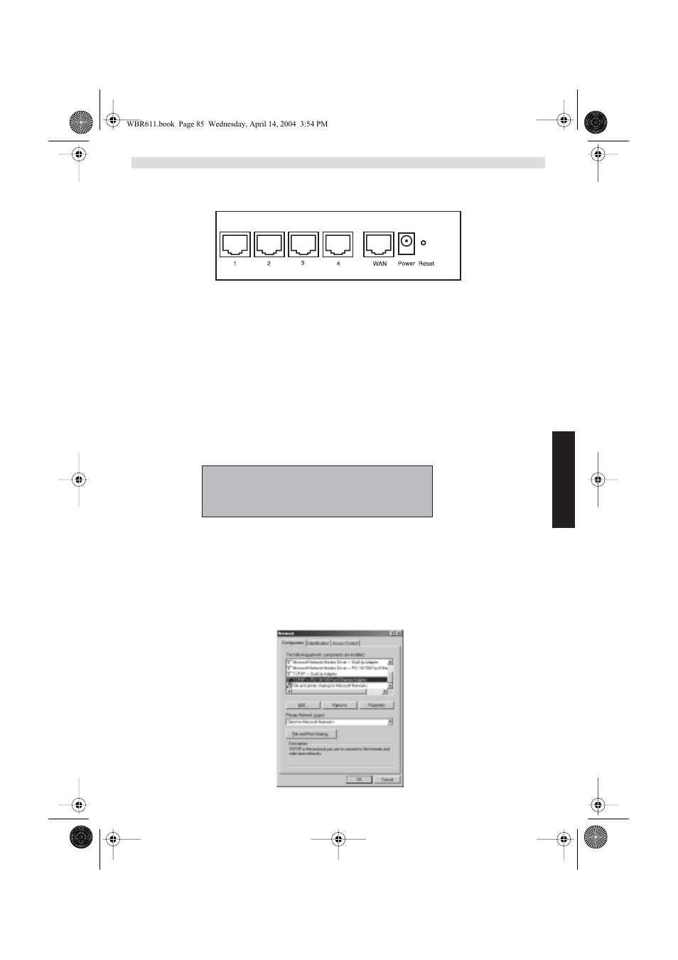 El panel de conexión | Topcom WBR 611 User Manual | Page 85 / 104