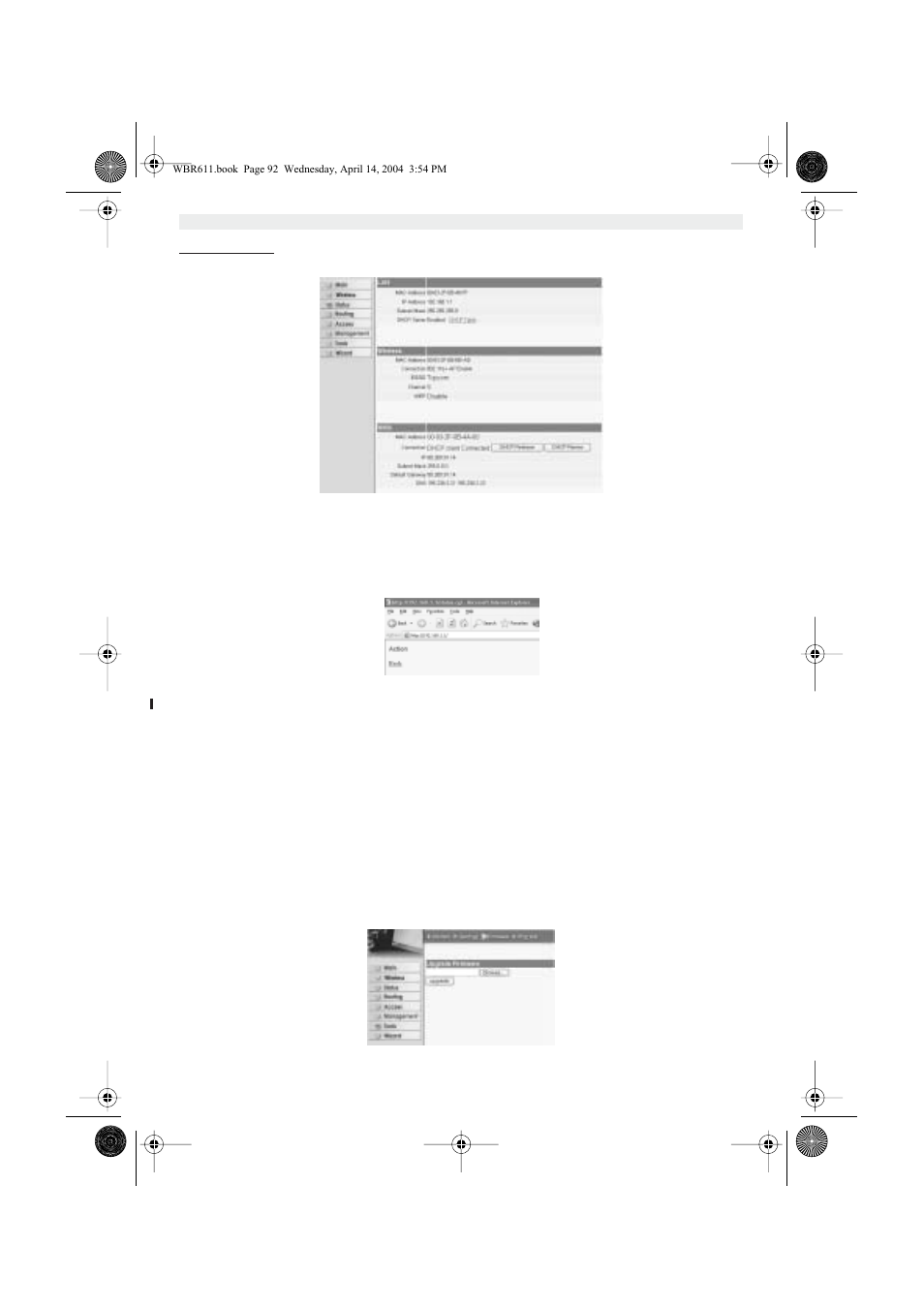 Ajustes avanzados del router, Actualizar microprogramación | Topcom WBR 611 User Manual | Page 92 / 104