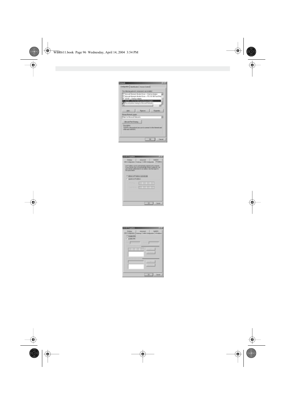 Verifique a configuração ip do seu pc | Topcom WBR 611 User Manual | Page 96 / 104