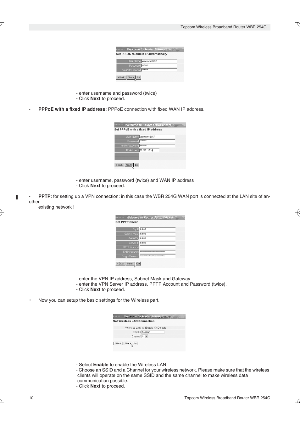 Topcom Skyr@cer WBR 254G User Manual | Page 10 / 104