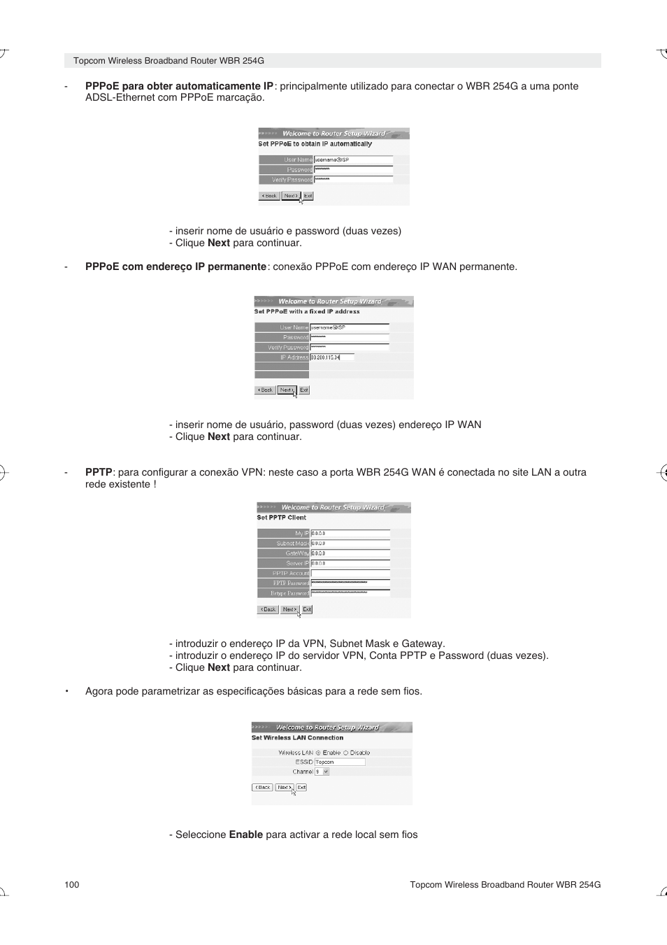 Topcom Skyr@cer WBR 254G User Manual | Page 100 / 104