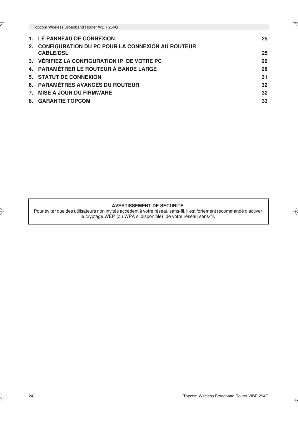Topcom Skyr@cer WBR 254G User Manual | Page 24 / 104