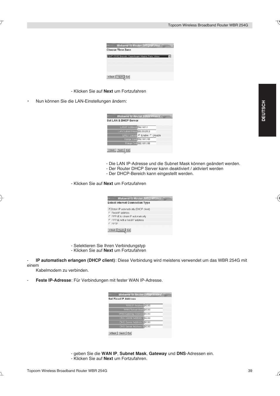 Topcom Skyr@cer WBR 254G User Manual | Page 39 / 104