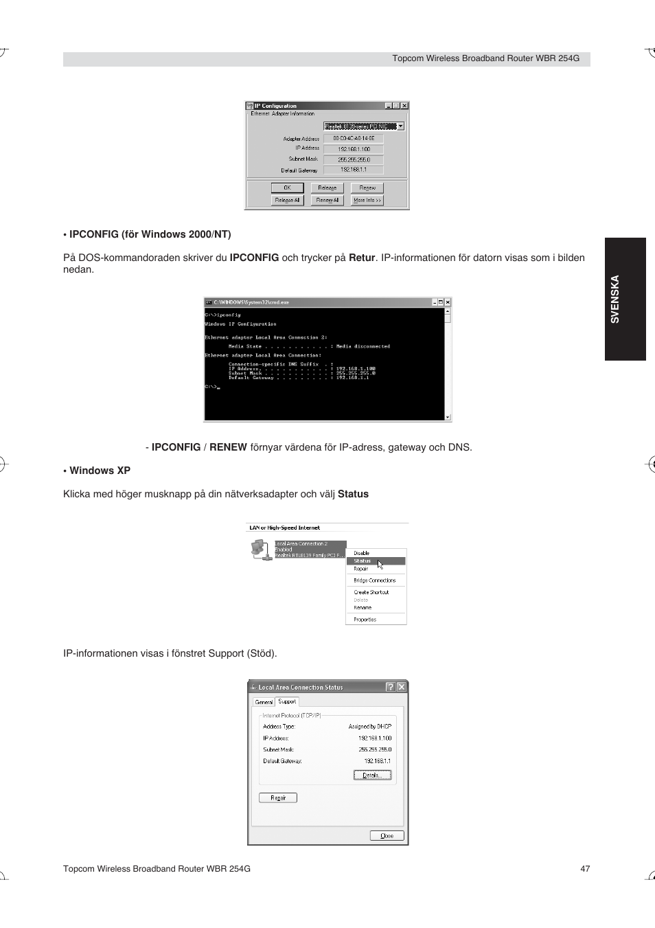 Topcom Skyr@cer WBR 254G User Manual | Page 47 / 104