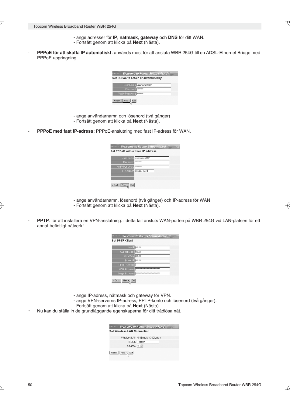 Topcom Skyr@cer WBR 254G User Manual | Page 50 / 104