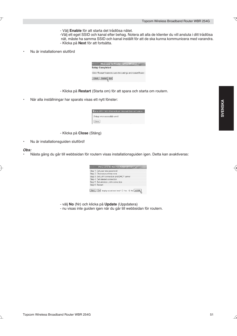 Topcom Skyr@cer WBR 254G User Manual | Page 51 / 104