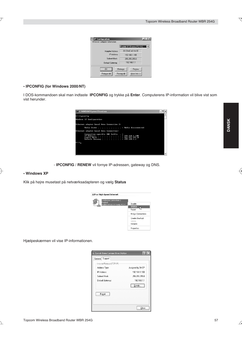 Topcom Skyr@cer WBR 254G User Manual | Page 57 / 104