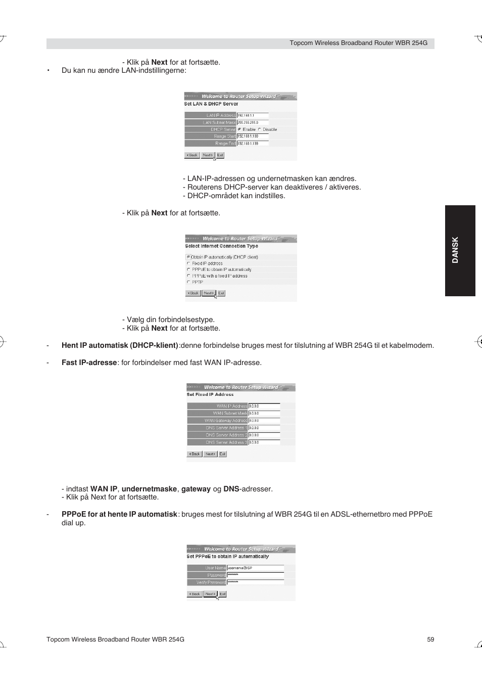 Topcom Skyr@cer WBR 254G User Manual | Page 59 / 104