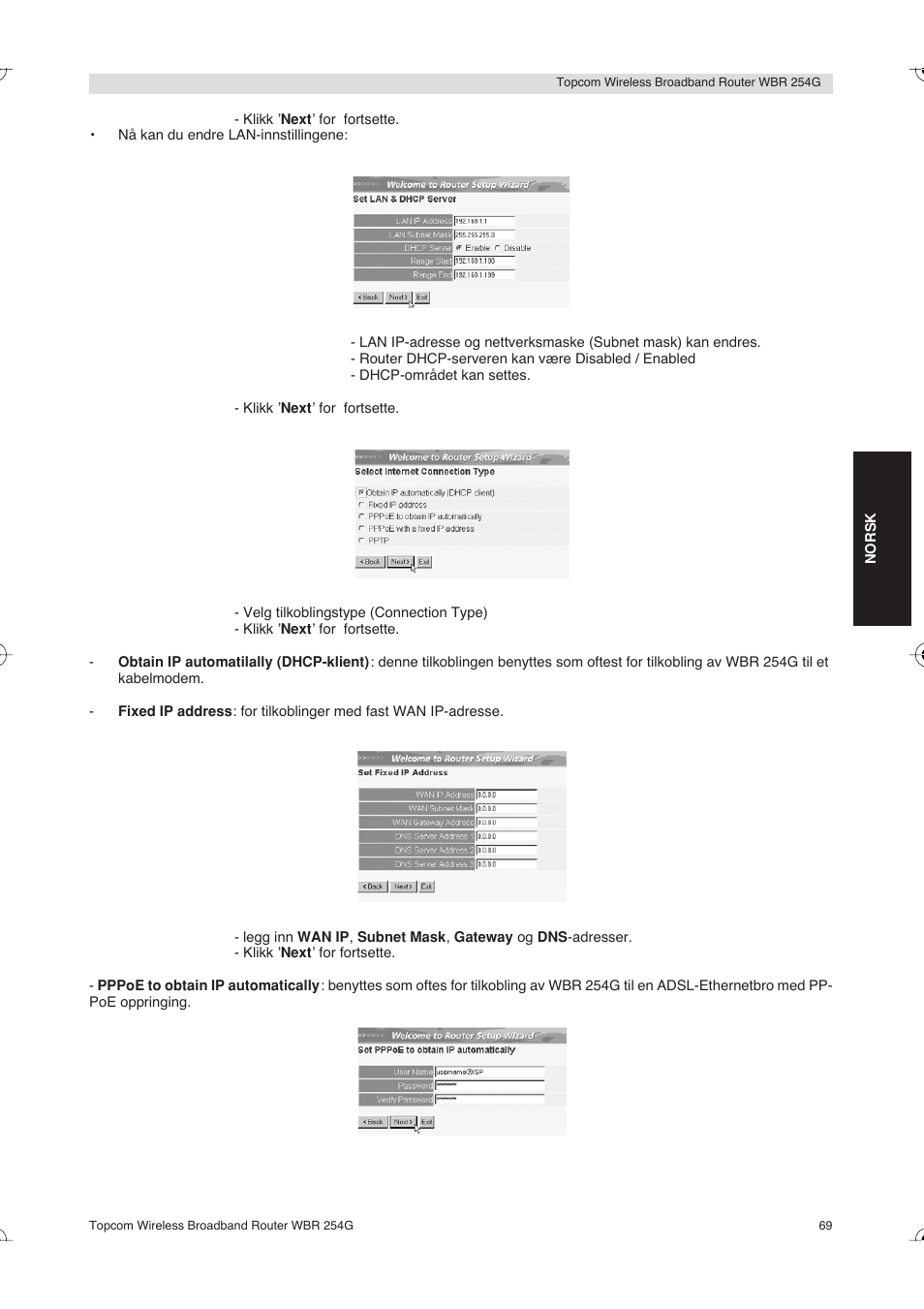 Topcom Skyr@cer WBR 254G User Manual | Page 69 / 104