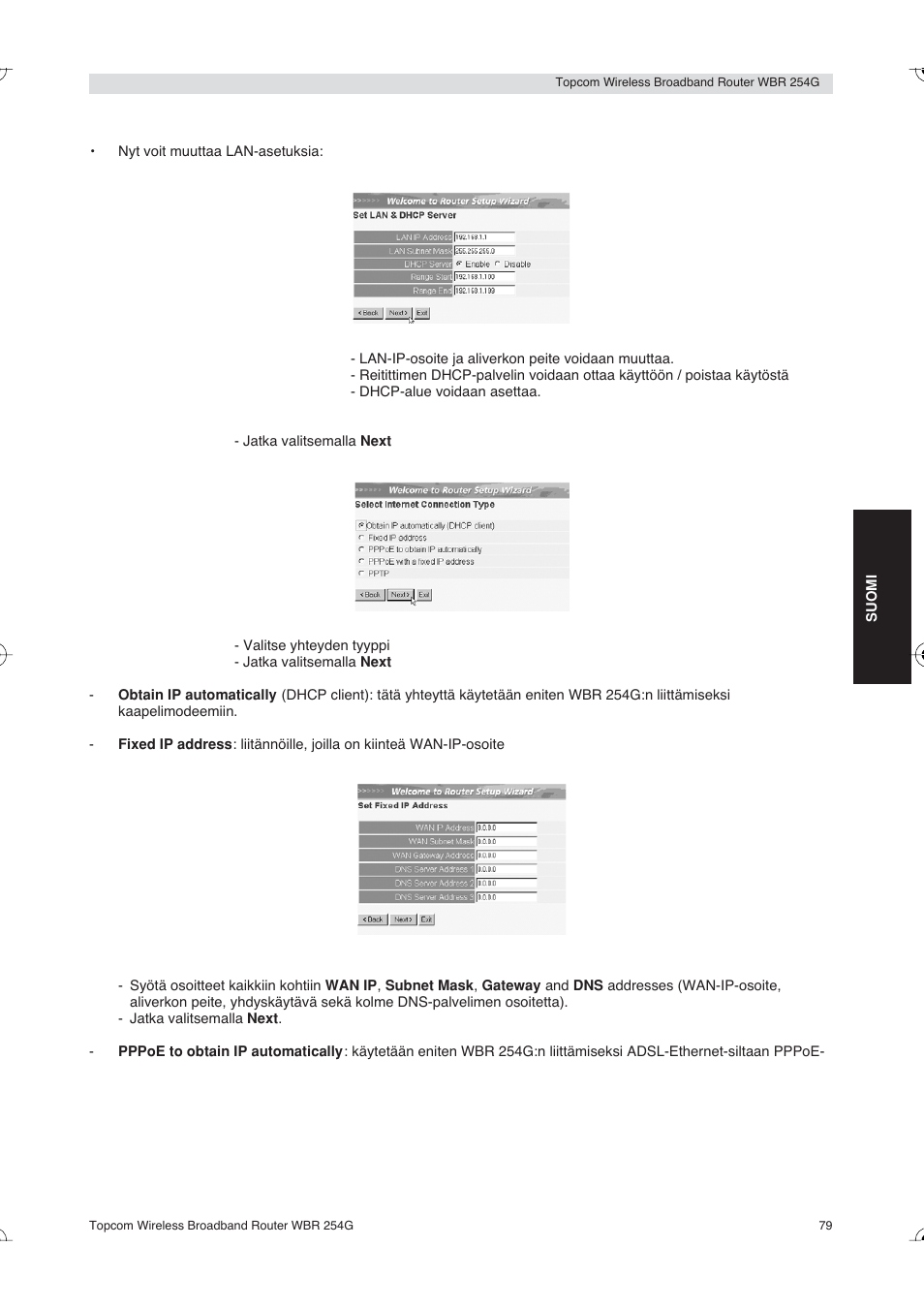 Topcom Skyr@cer WBR 254G User Manual | Page 79 / 104